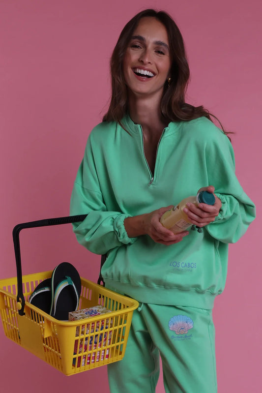 Sweat Zippé Los Cabos Green