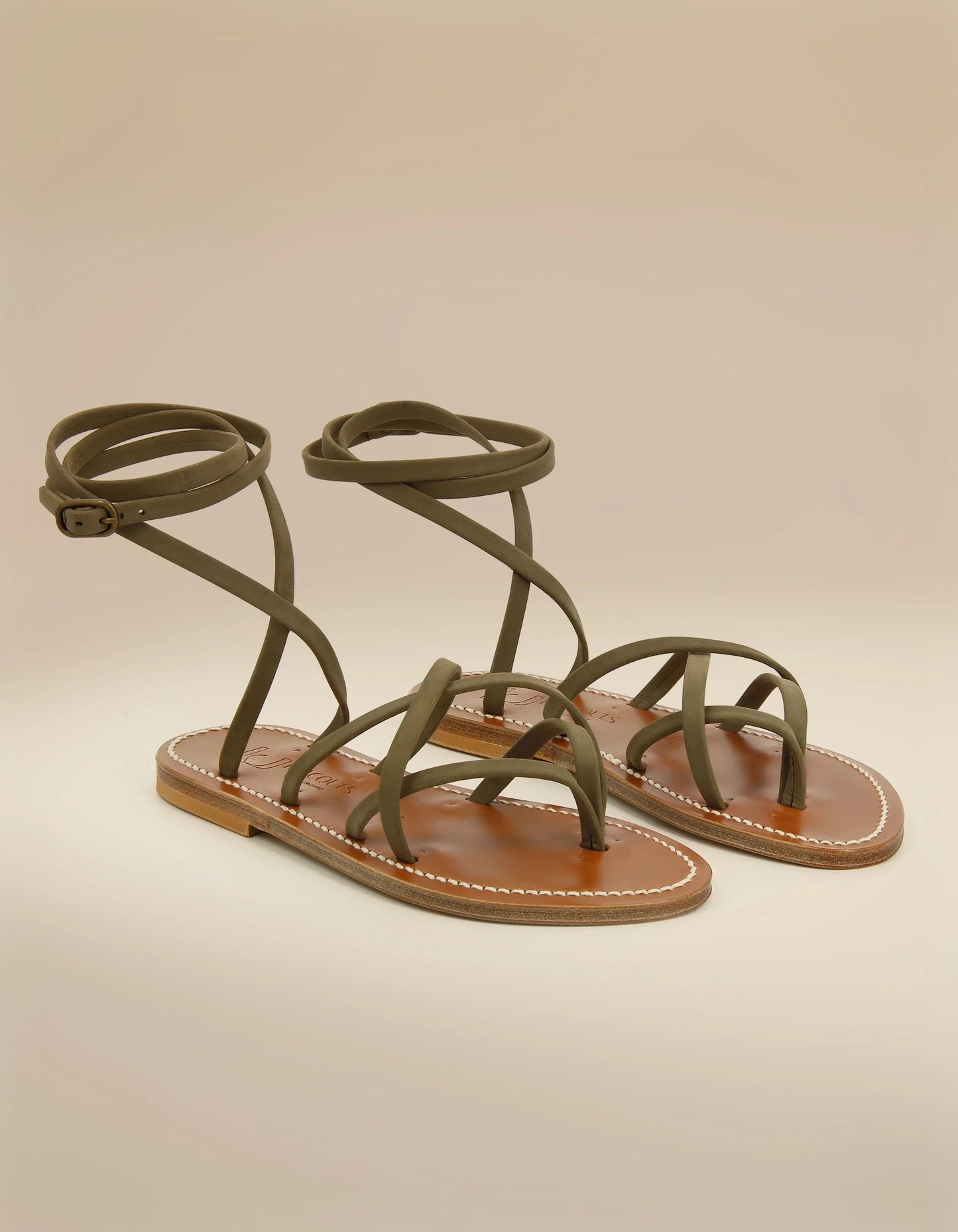 Sandales Zenobie Nubuck Kaki