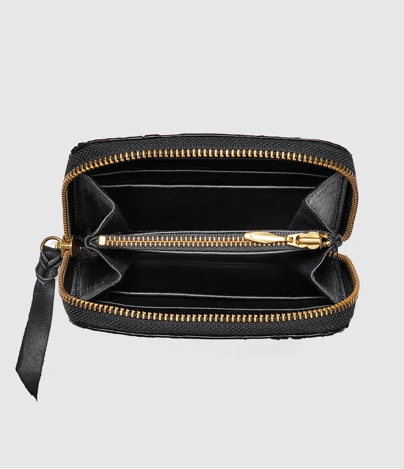 Portefeuille Mini Bob Python Noir