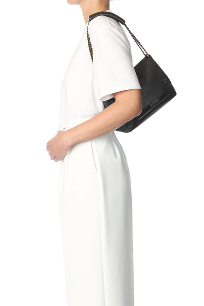 Sac Lulu M Veau Noir Brass