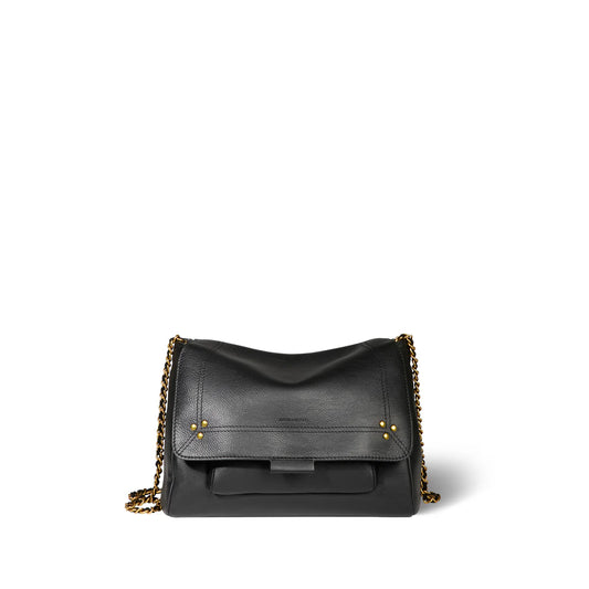 Sac Lulu M Veau Noir Brass