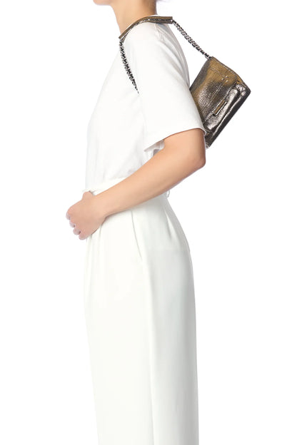 Sac Lulu S Chèvre Lamé Champagne