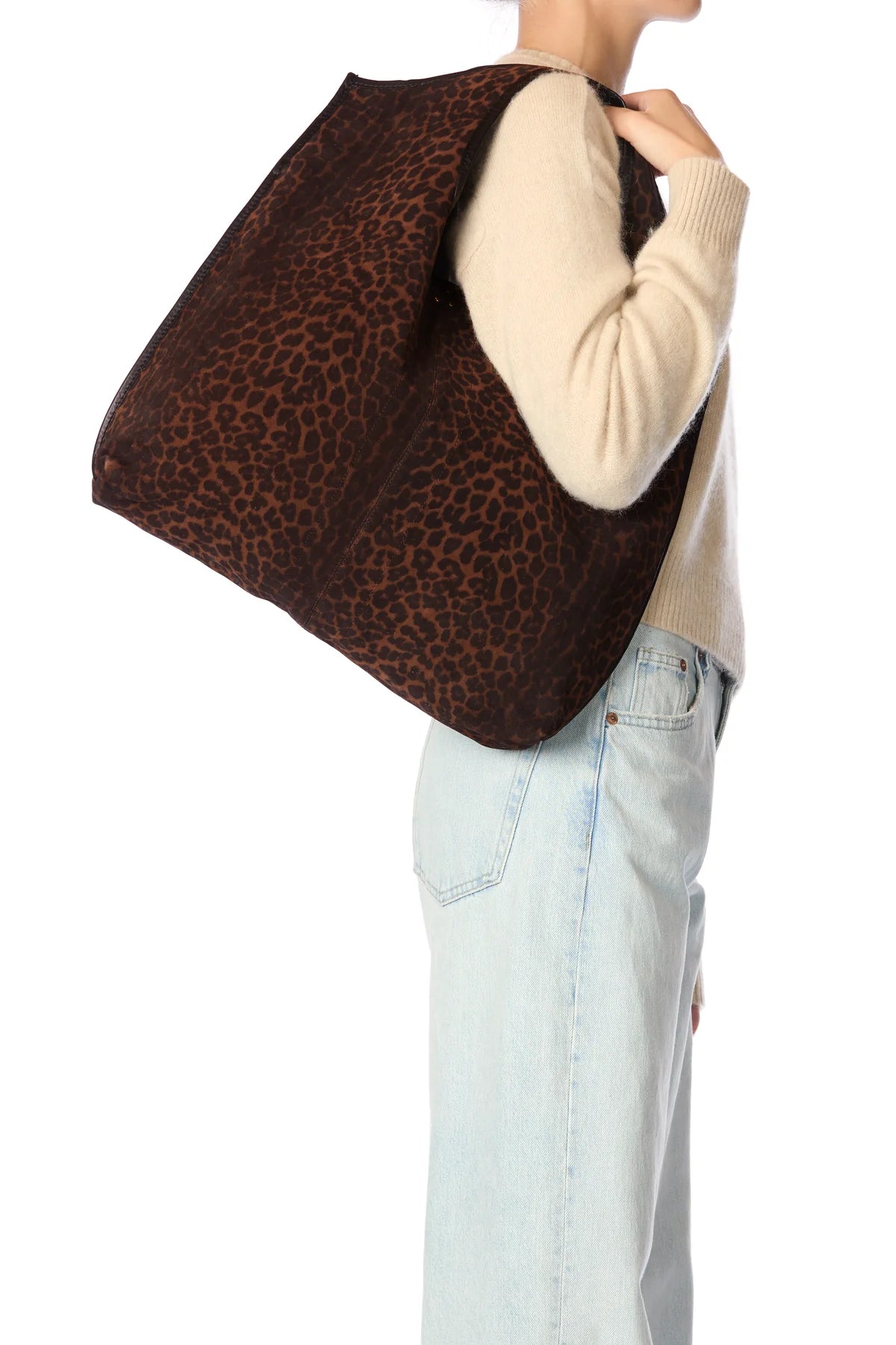 Sac Paco Croûte De Veau Léopard Naturel