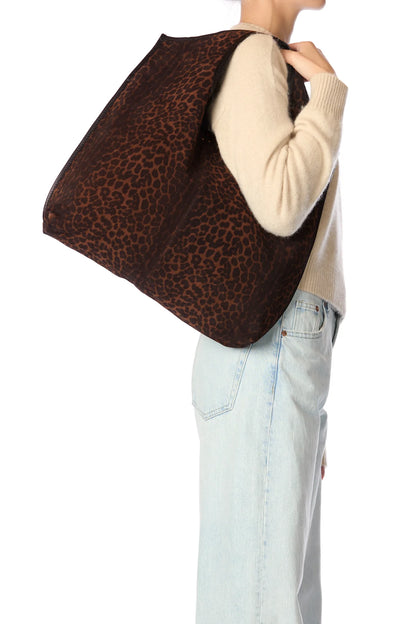 Sac Paco Croûte De Veau Léopard Naturel