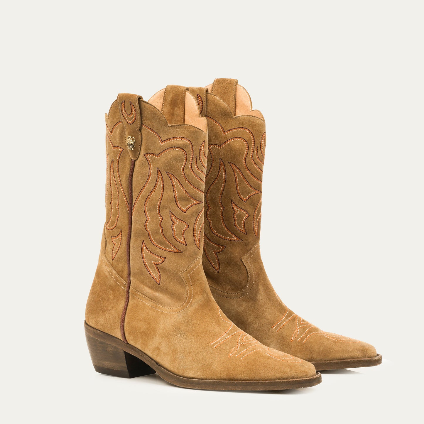 Bottes Lucienne Olive Brodees