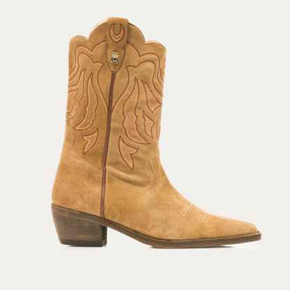 Bottes Lucienne Olive Brodees