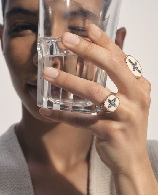 Bague Bowie N°2 Diamant Blanc