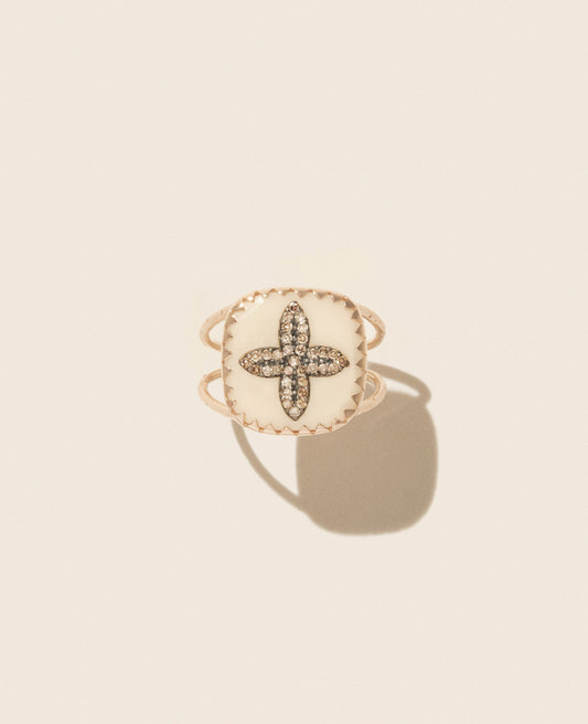 Bague Bowie N°2 Diamant Blanc
