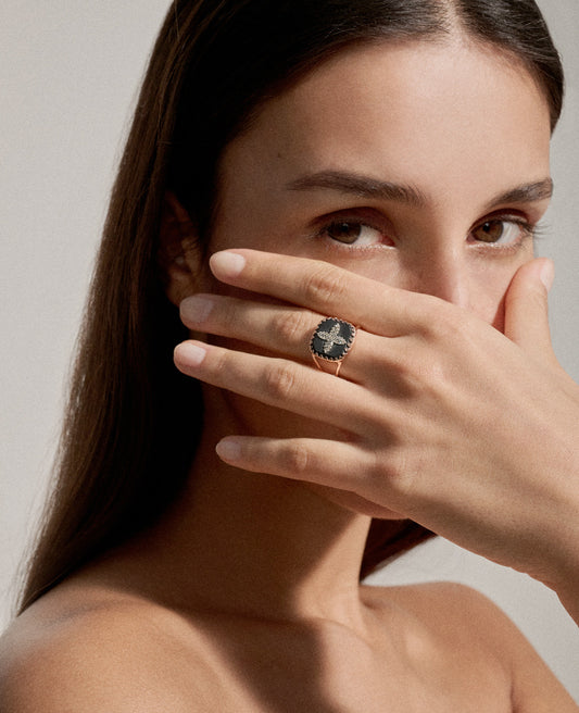 Bague Bowie N°2 Diamant Noir