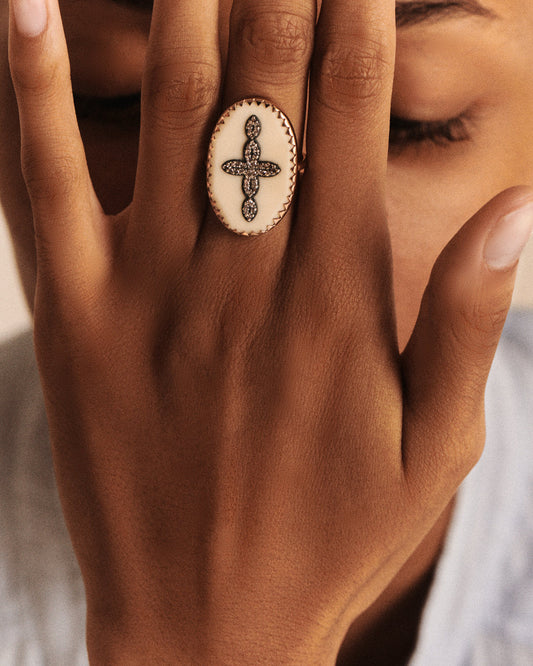 Bague Bowie N°3 Diamant Blanc