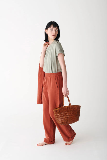 Sac Bamboo Triple Jump Small 6 Lines Tan