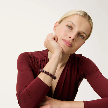 Bracelet Mini Beads Flex Bordeaux Marble