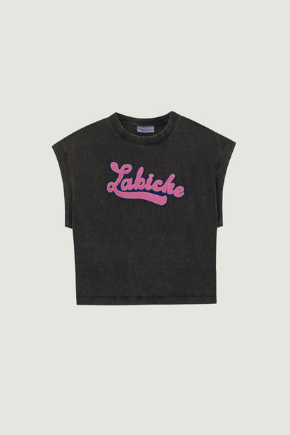 T-shirt Pergolese Patch Labiche 70 Carbon Washed