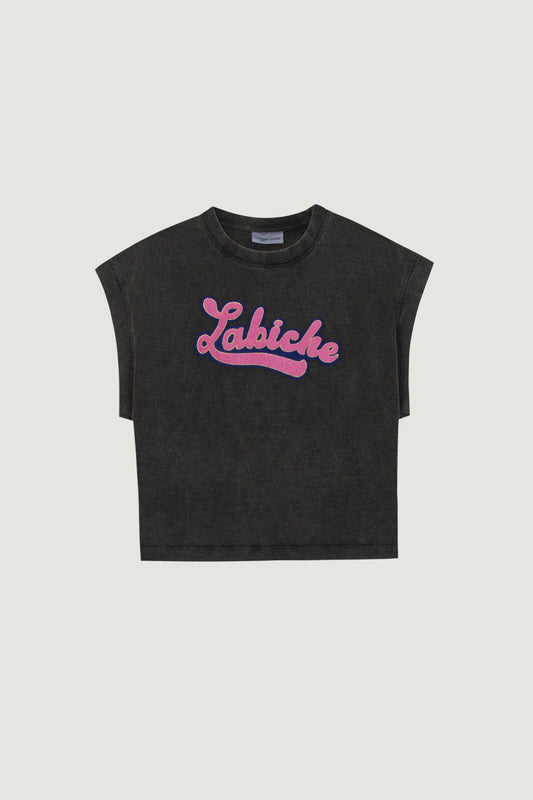 T-shirt Pergolese Patch Labiche 70 Carbon Washed