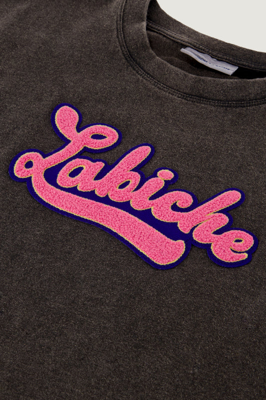 T-shirt Pergolese Patch Labiche 70 Carbon Washed