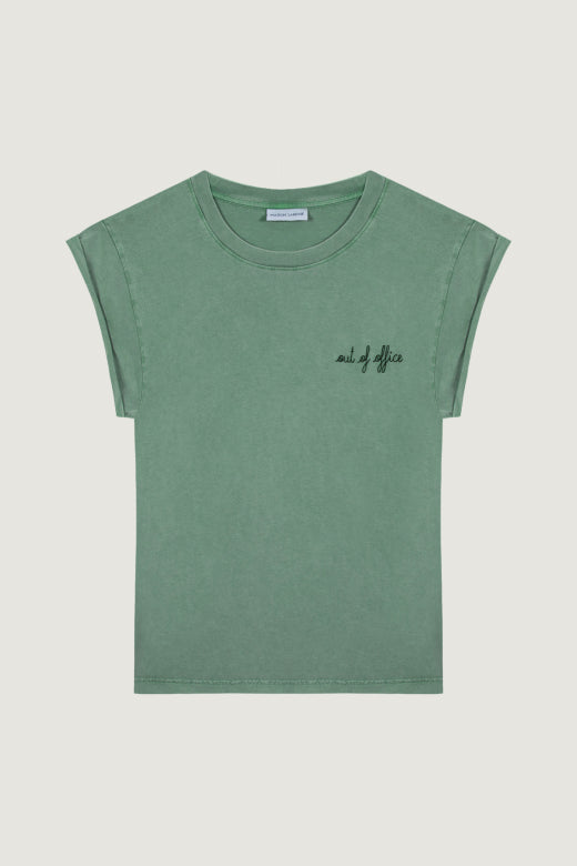 T-shirt Sedaine Out Of Office Dark Ivy Washed