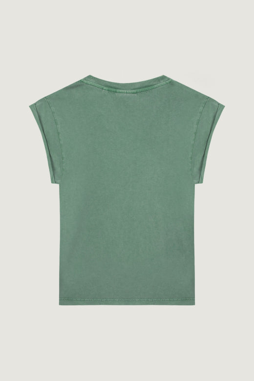 T-shirt Sedaine Out Of Office Dark Ivy Washed