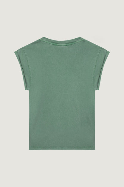 T-shirt Sedaine Out Of Office Dark Ivy Washed