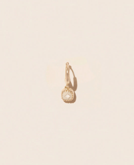 Boucle d'Oreille Pierrot Blanc
