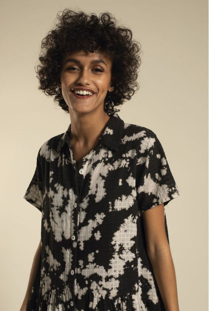 Robe Chris Tie & Dye Noir