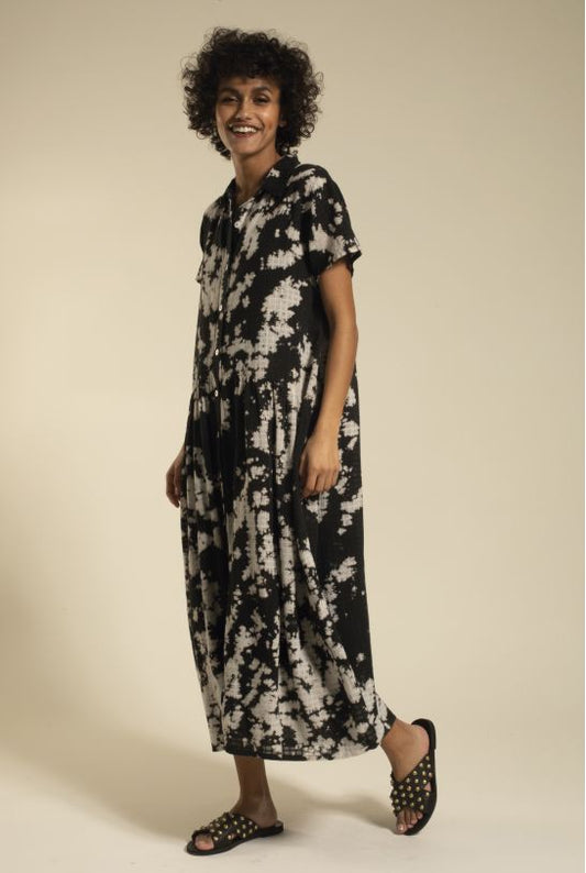 Robe Chris Tie & Dye Noir