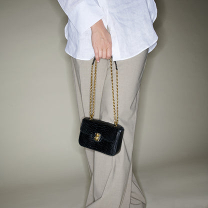 Sac Mini Ava Python Noir