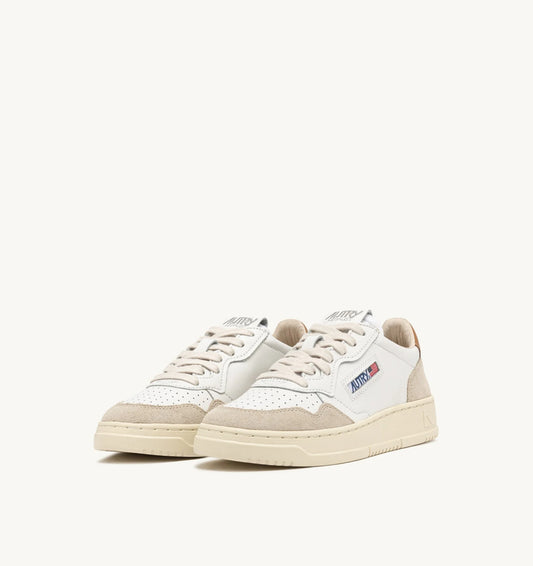 Baskets Medalist LS02 Suede White Brown Sugar