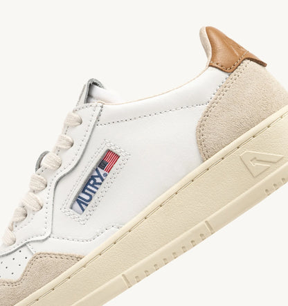 Baskets Medalist LS02 Suede White Brown Sugar