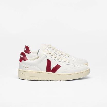 Basket V-90 Leather White Marsala