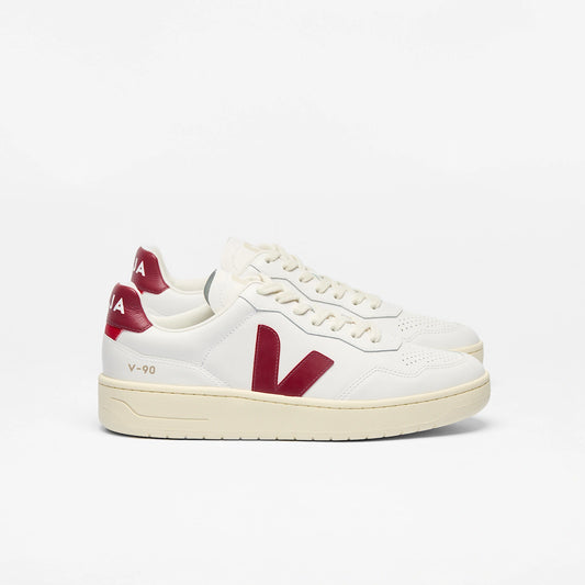Basket V-90 Leather White Marsala