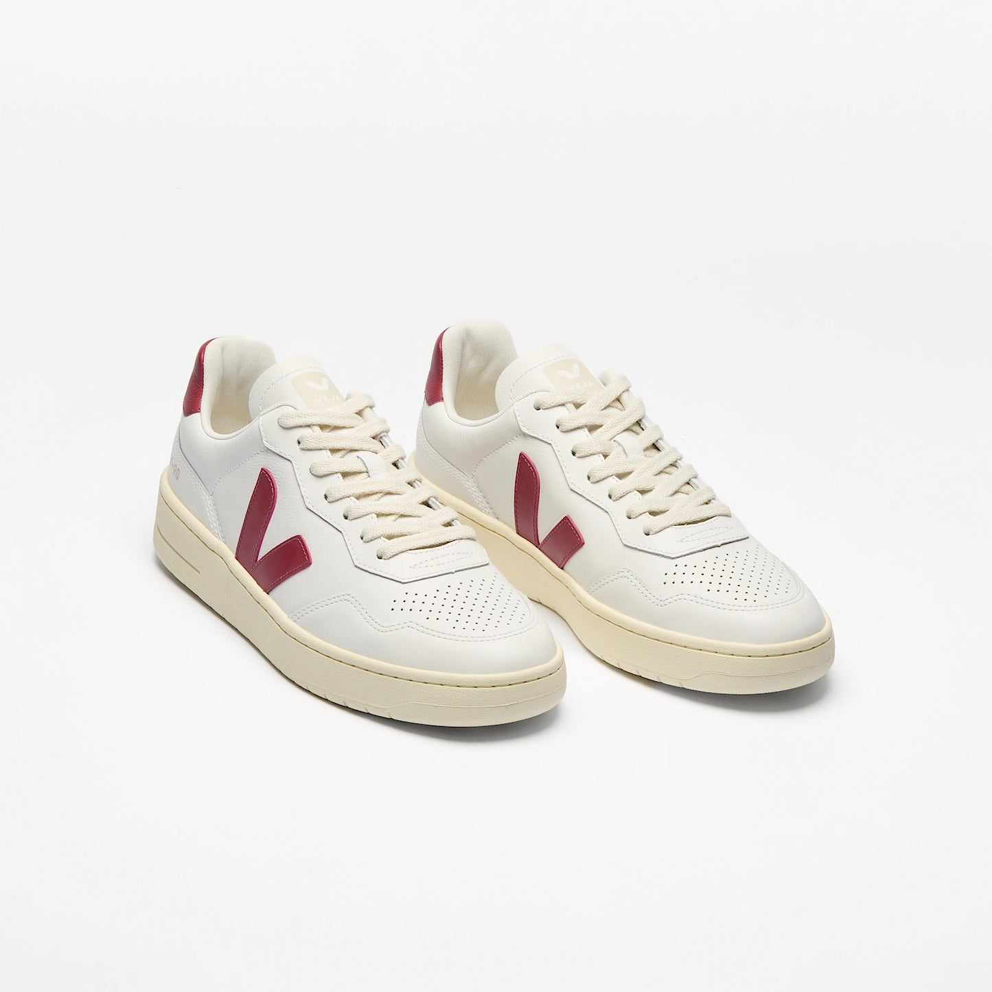 Basket V-90 Leather White Marsala