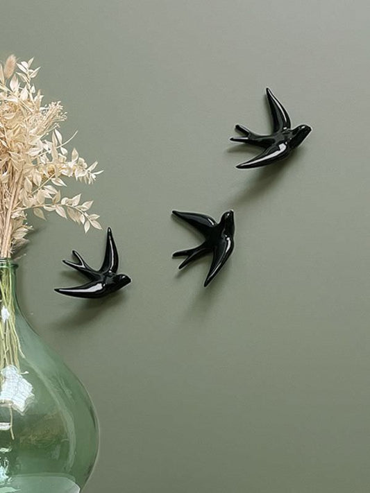 Hirondelle Volage Noir Emaillé