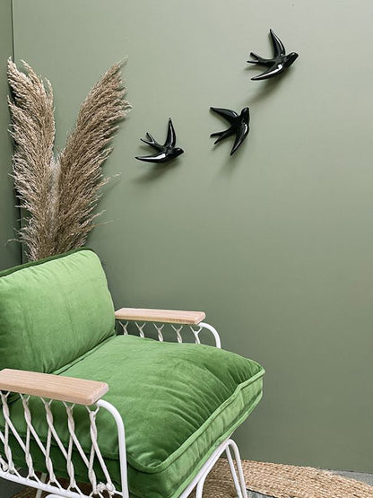 Hirondelle Volage Noir Emaillé