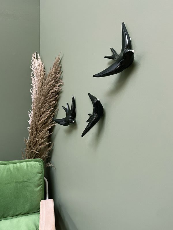 Hirondelle Volage Noir Emaillé